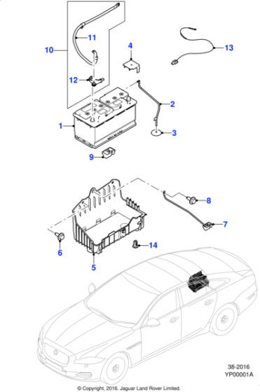 C2D21549 - Jaguar Battery vent tube