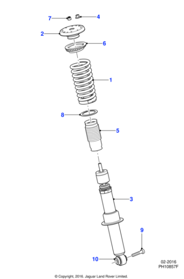 C2P17674 - Jaguar Shock absorber | Jaguar Land Rover Classic