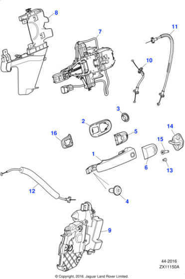 C2Z3509XXX - Jaguar Door handle