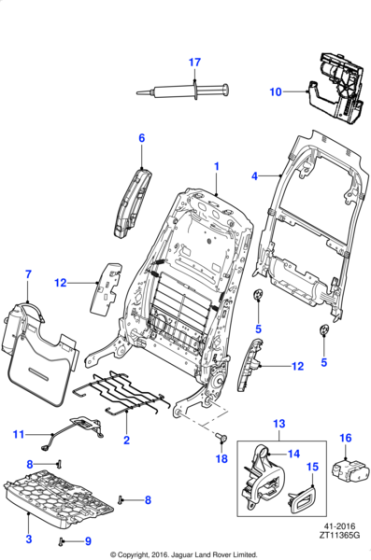 C2Z9949 - Jaguar Lumbar support