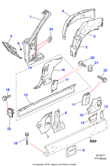 C2P12585 - Jaguar Sill panel