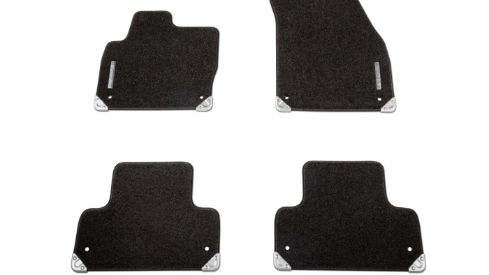 Luxury Carpet Mat Set with Ingot Branding - Espresso, LHD