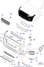 T4N12773 - Jaguar Radiator grille