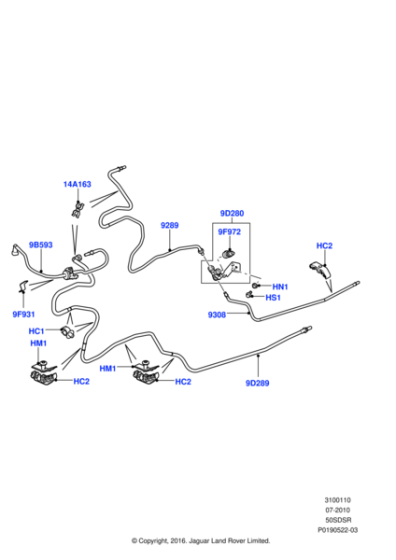 LR019421 - Land Rover Tube - Fuel Vapour Separator