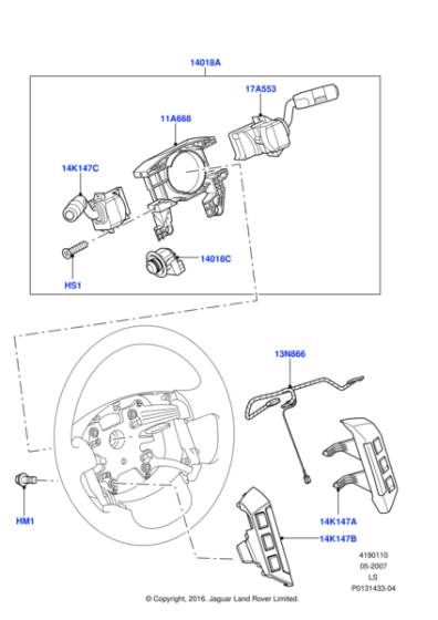 XPD500730 - Land Rover Switch