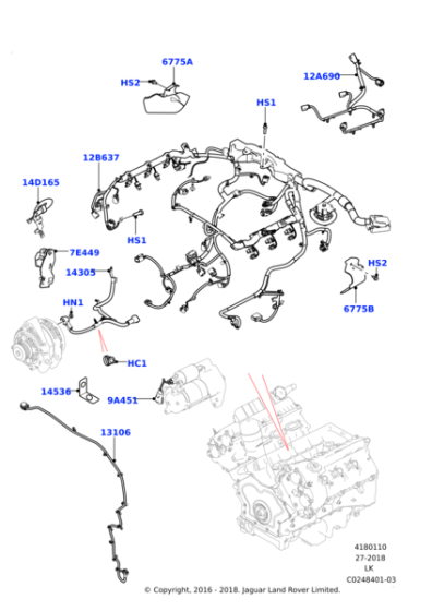 LR113355 - Land Rover Wire