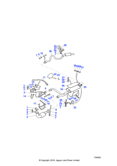 NTC5577 - Land Rover Downpipe assembly exhaust system