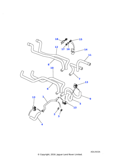 BTR1130 - Land Rover Hose-heater return coolant
