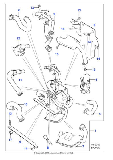 T4N19002 - Jaguar Auxiliary heater assembly