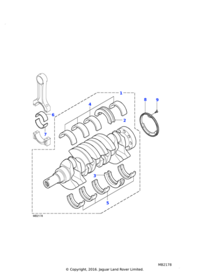 8510368 - Land Rover Bearing-half big end connecting rod