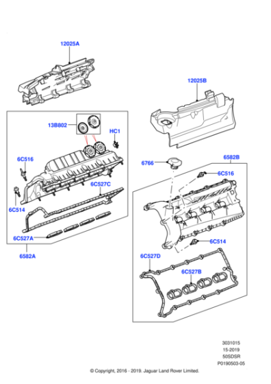 LR113202 - Land Rover Cover - Camshaft