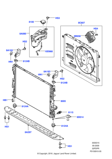 LR000938 - Land Rover Support - Radiator