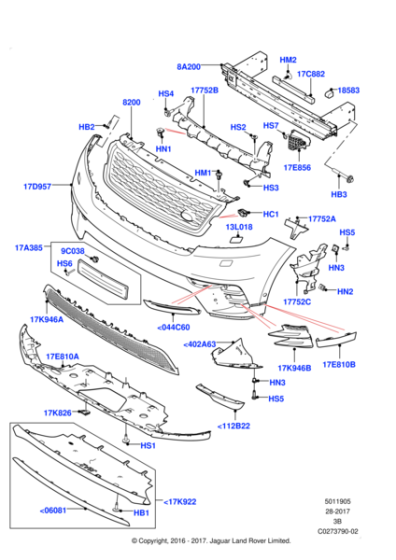 LR136387 - Land Rover Cover - Front Fog Lamp