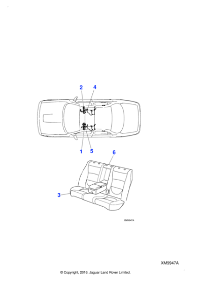 C2C40564 - Jaguar Seat harness