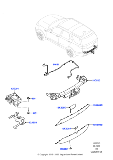 LR123358 - Land Rover Cover - Towing Hook Opening