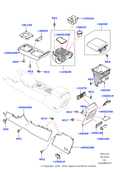 LR067257 - Land Rover Armrest - Console Lid