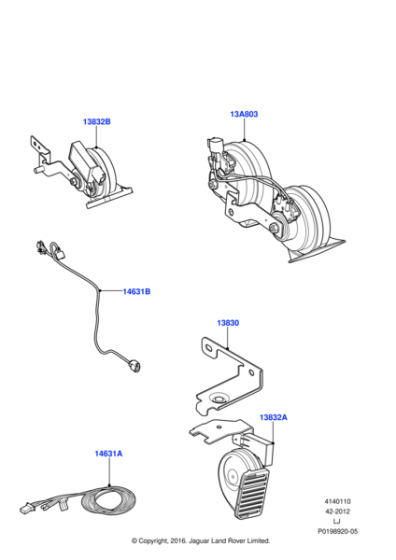 LR025240 - Land Rover Horn