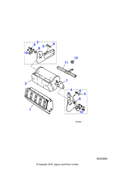 BEC17153AEE - Jaguar Airbag deployment door
