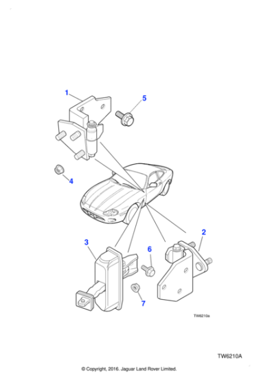 FJE3044AA - Jaguar Door hinge