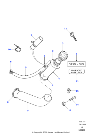 PYC102070 - Land Rover Clip-hose-worm drive