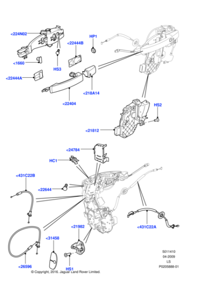 LR091524 - Land Rover Latch