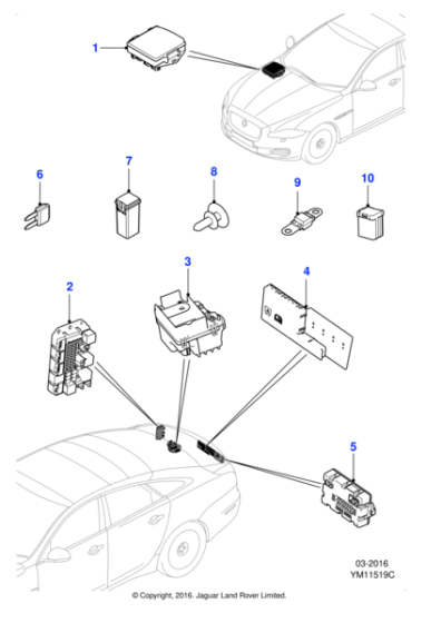 C2D17257 - Jaguar Fusebox