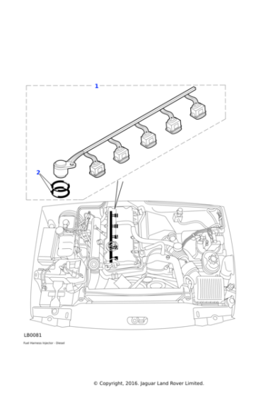 AMR6103 - Land Rover Harness-fuel injector engine