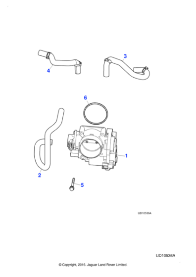 XR840053 - Jaguar Throttle body hose