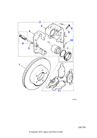 MJD7843AA - Jaguar Caliper housing