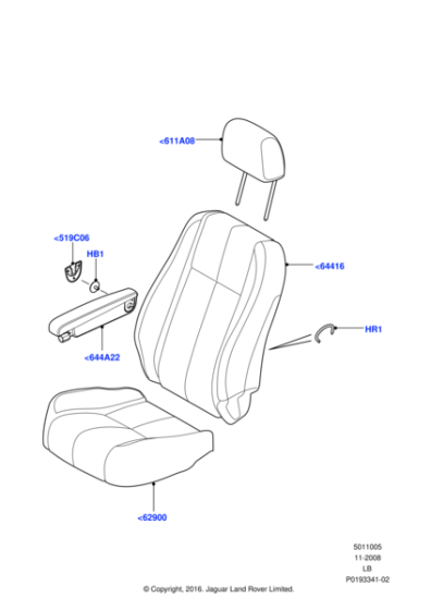 LR022088 - Land Rover Armrest