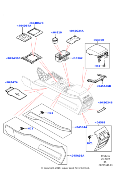 LR127284 - Land Rover Bezel - Gear Shift