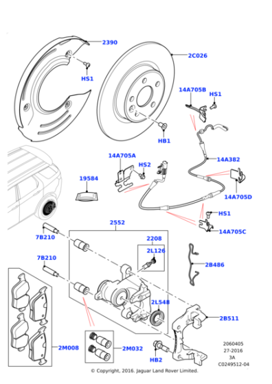 LR092060 - Land Rover Wire - Brake Pad Wear Warning
