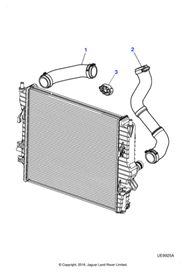 XR837408 - Jaguar Radiator top hose