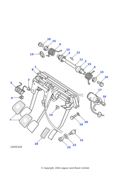 ANR4961 - Land Rover Pedal & bracket assembly brake/clutch/accelerator