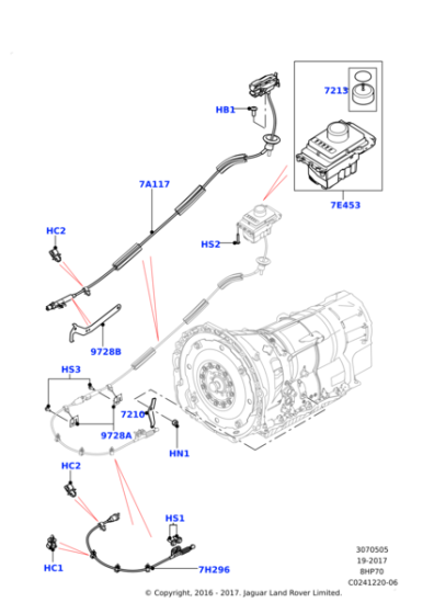 LR071111 - Land Rover Knob - Control Lever