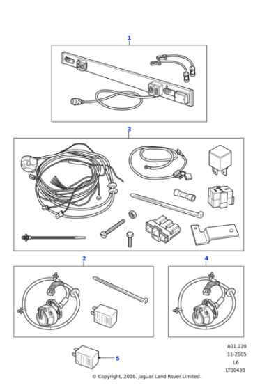 YMZ101030 - Land Rover Kit-electrical assembly towing kit
