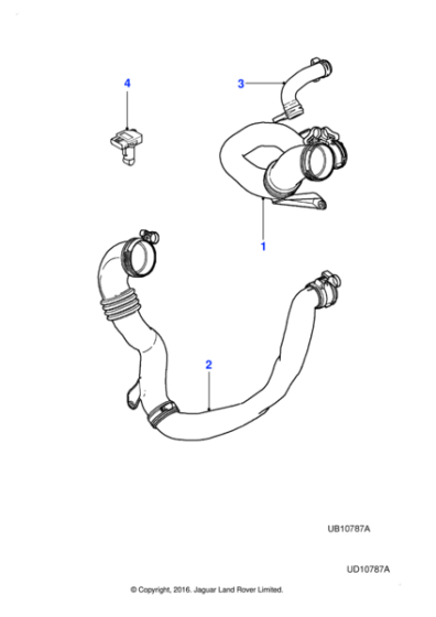C2C27743 - Jaguar Air intake tube