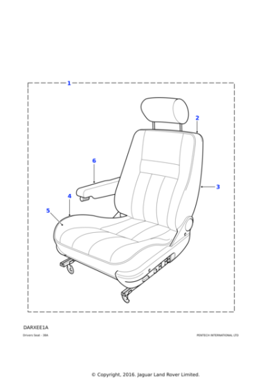 MXC3601LNF - Land Rover Cover assembly-front seat cushion