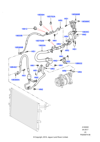 LR019675 - Land Rover Hose