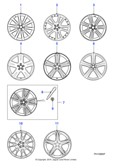 C2P1011 - Jaguar Alloy road wheel