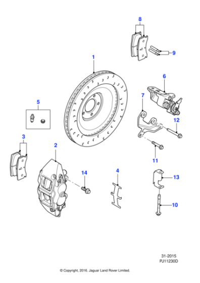 C2P15994 - Jaguar Brake pad set