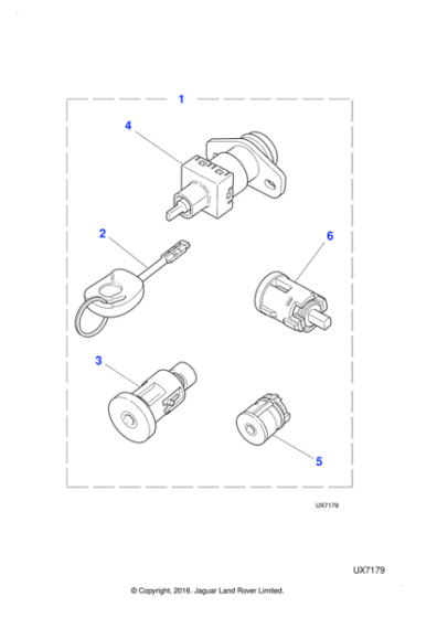 XR852157 - Jaguar Car lockset