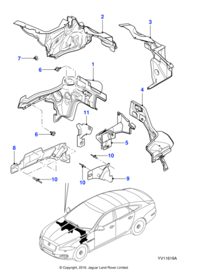 C2D31537 - Jaguar Bulkhead insulation