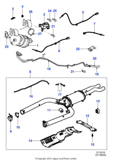 C2C41813 - Jaguar Exhaust downpipe
