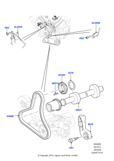 LR037021 - Land Rover Shaft - Fuel Pump Drive