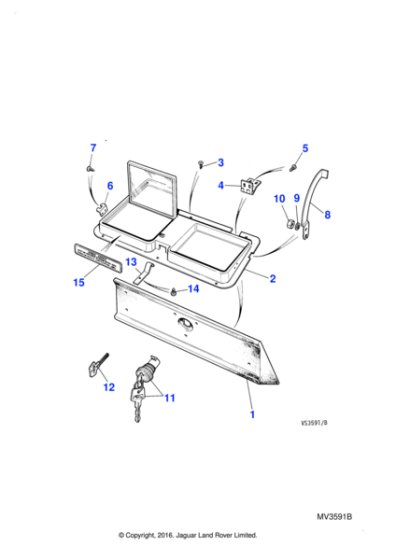 BCC5129 - Jaguar Vanity tray