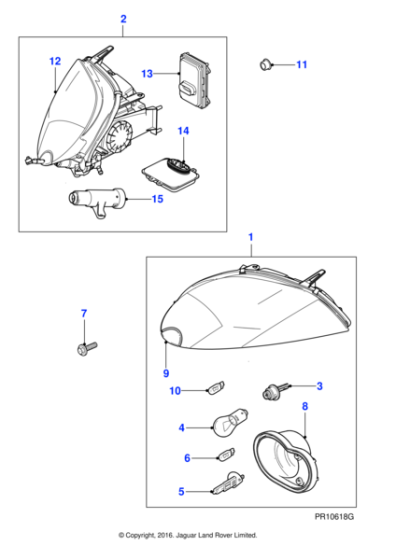 C2D5254 - Jaguar Headlamp burner