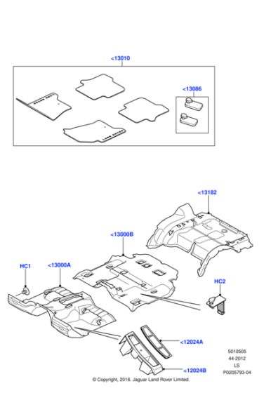 LR030717 - Land Rover Carpet - Floor