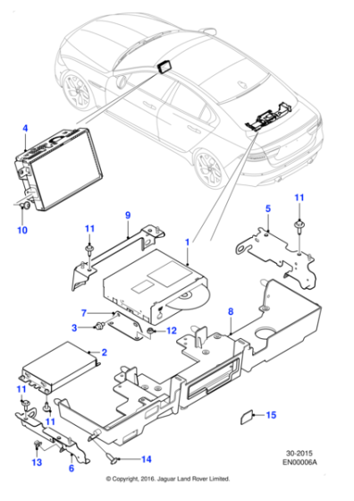 T4N23477 - Jaguar Touch screen display