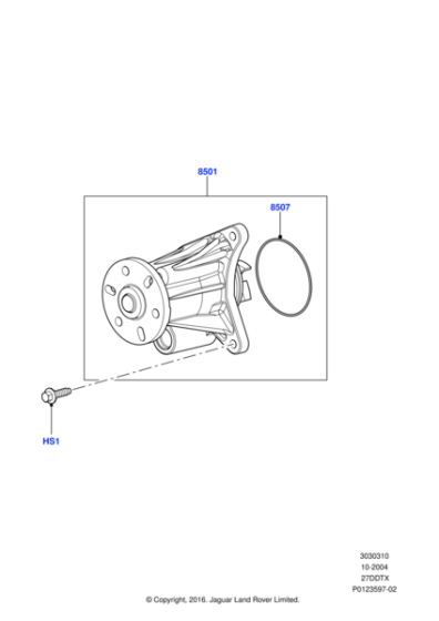 1316117 - Land Rover Gasket - Water Pump